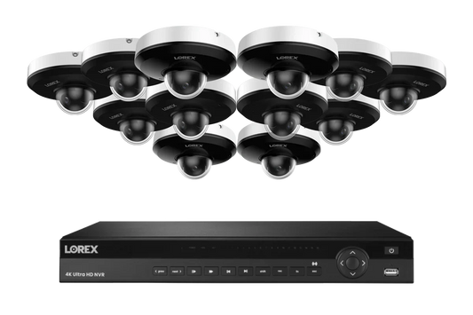 Lorex Pro PTZ Series Lorex Elite Series NVR with P2 (4MP) IP Mini PTZ Cameras - 4K 16-Channel 4TB Wired System
