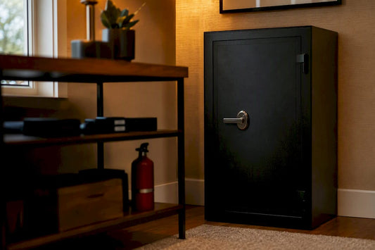 Closed document fire safe with office storage