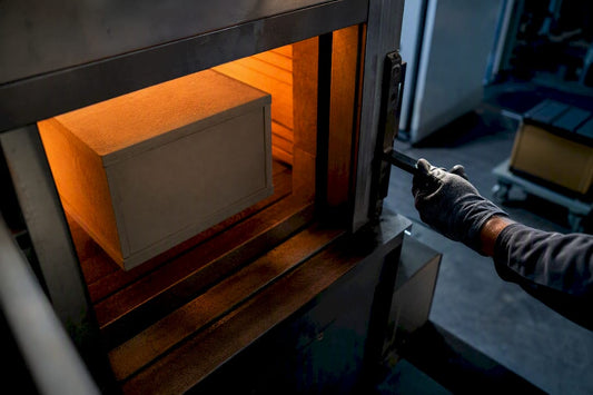 Fire safe undergoing furnace certification testing