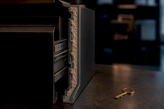 Fire-rated cabinet wall and insulation detail