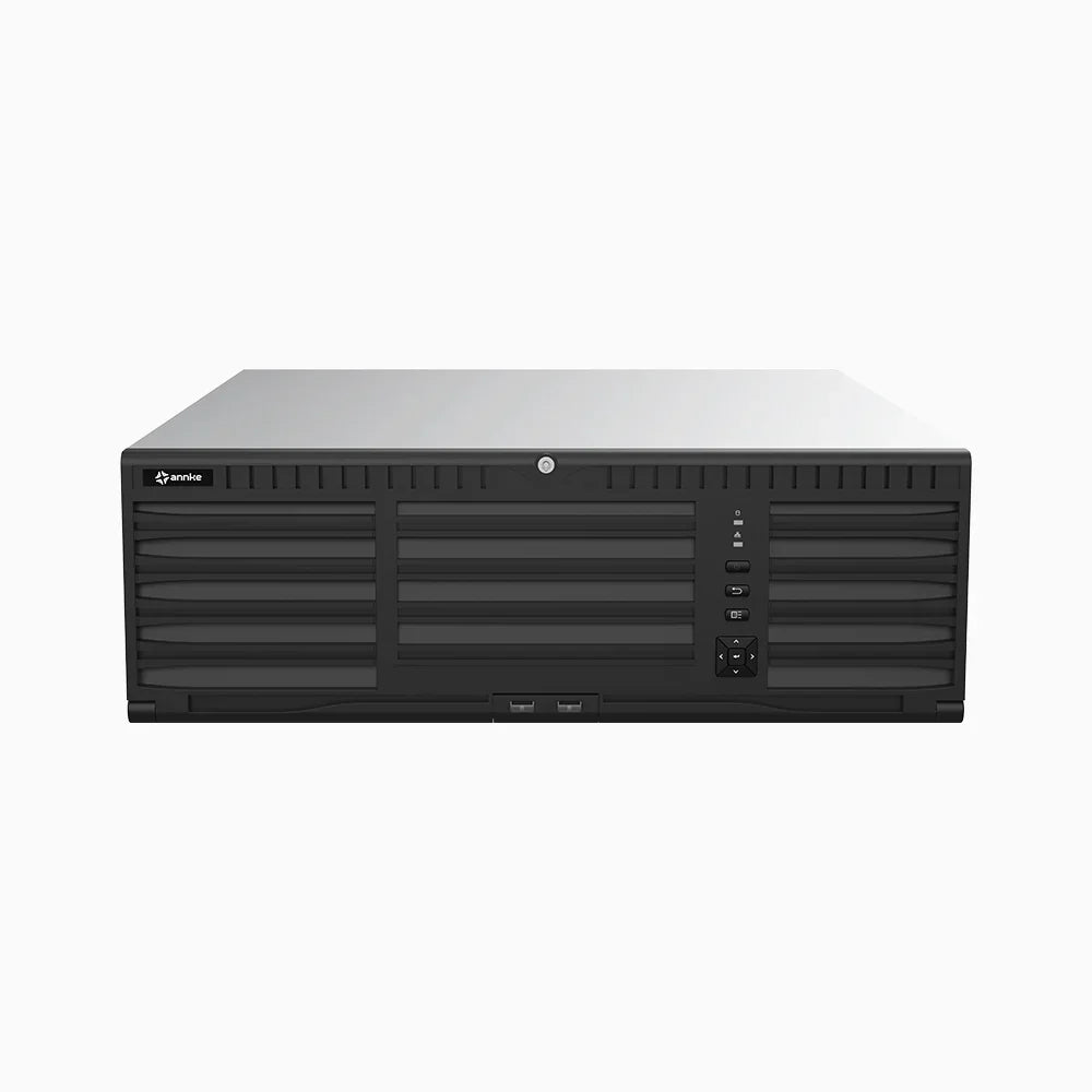 ANNKE 4K 128-Channel Non-PoE NVR Recorder, 32MP Resolution, 16 Hard Drive Bays, 576Mbps, 3U, 4 x NIC, Up to 160 TB Storage