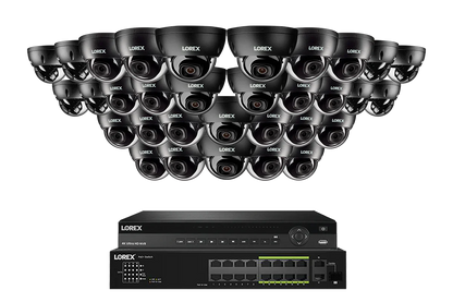 A Series Lorex Elite Series 4K 32 Camera Capable 8TB Wired NVR System with 8MP (4K) A10 IP Dome Cameras