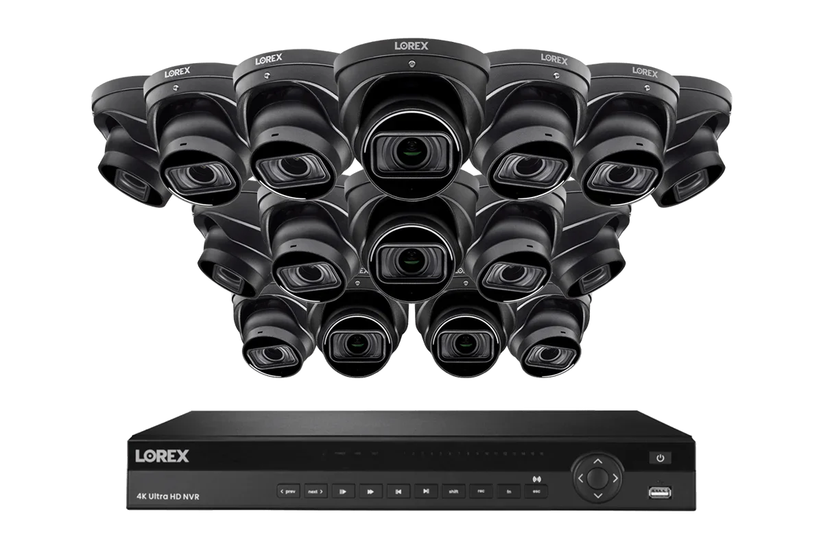Lorex Elite Series NVR with N3 (Nocturnal Series) IP Dome Cameras - 4K 16-Channel 4TB Wired System