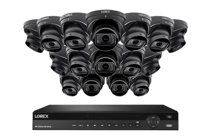Lorex Elite Series NVR with N3 (Nocturnal Series) IP Dome Cameras - 4K 16-Channel 4TB Wired System