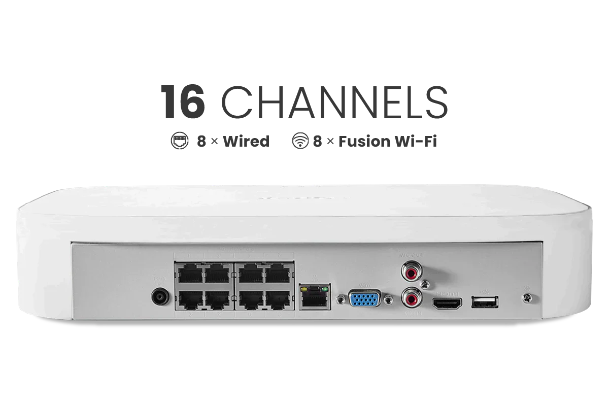 A Series Lorex Elite Series 4K 32 Camera Capable 8TB Wired NVR System with A14 IP Dome Cameras