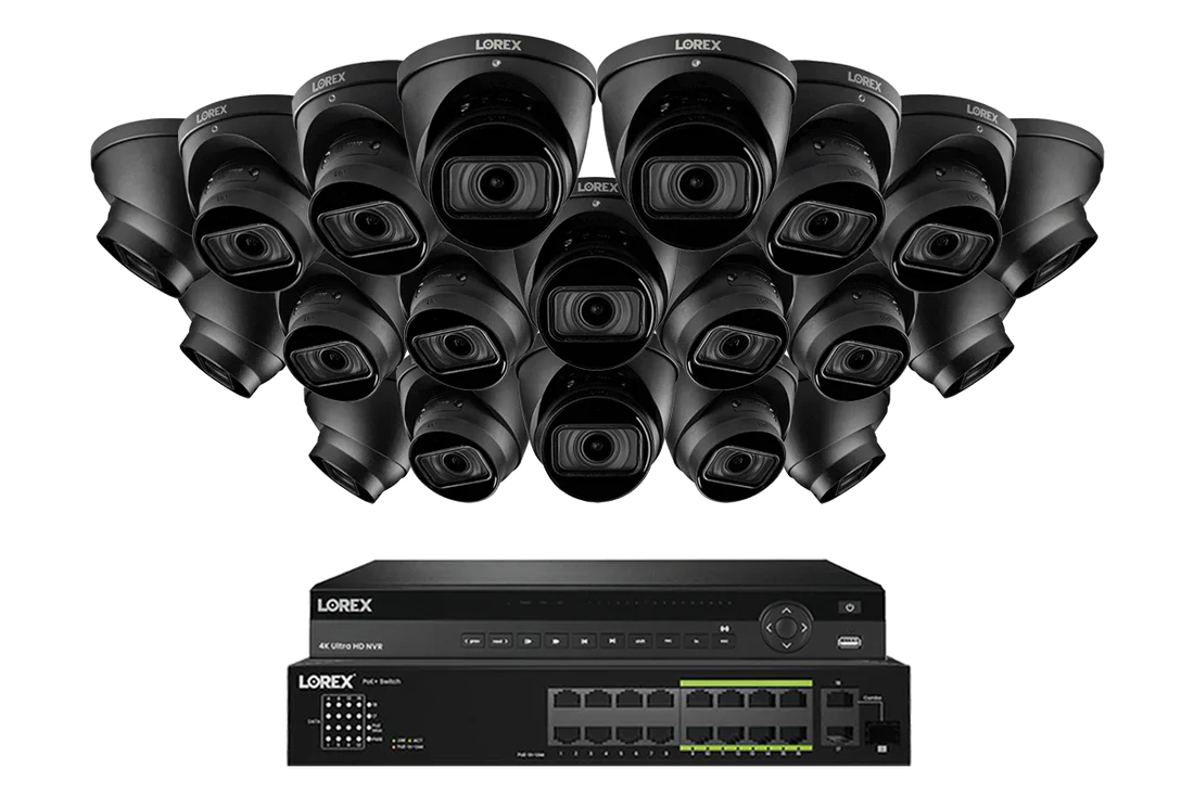 Nocturnal series Lorex 4K Wired NVR Security System (32-Camera Capable) with 8TB Storage