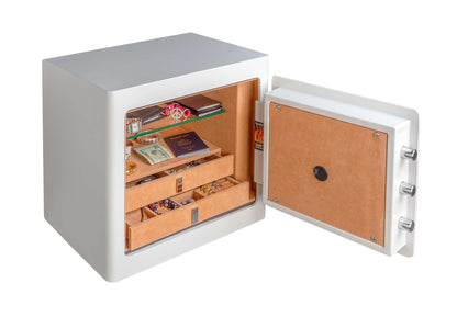 Gardall JS1718-W-C Jewelry Safe – Elegant Home Jewelry Storage Safe with Velvet Drawers