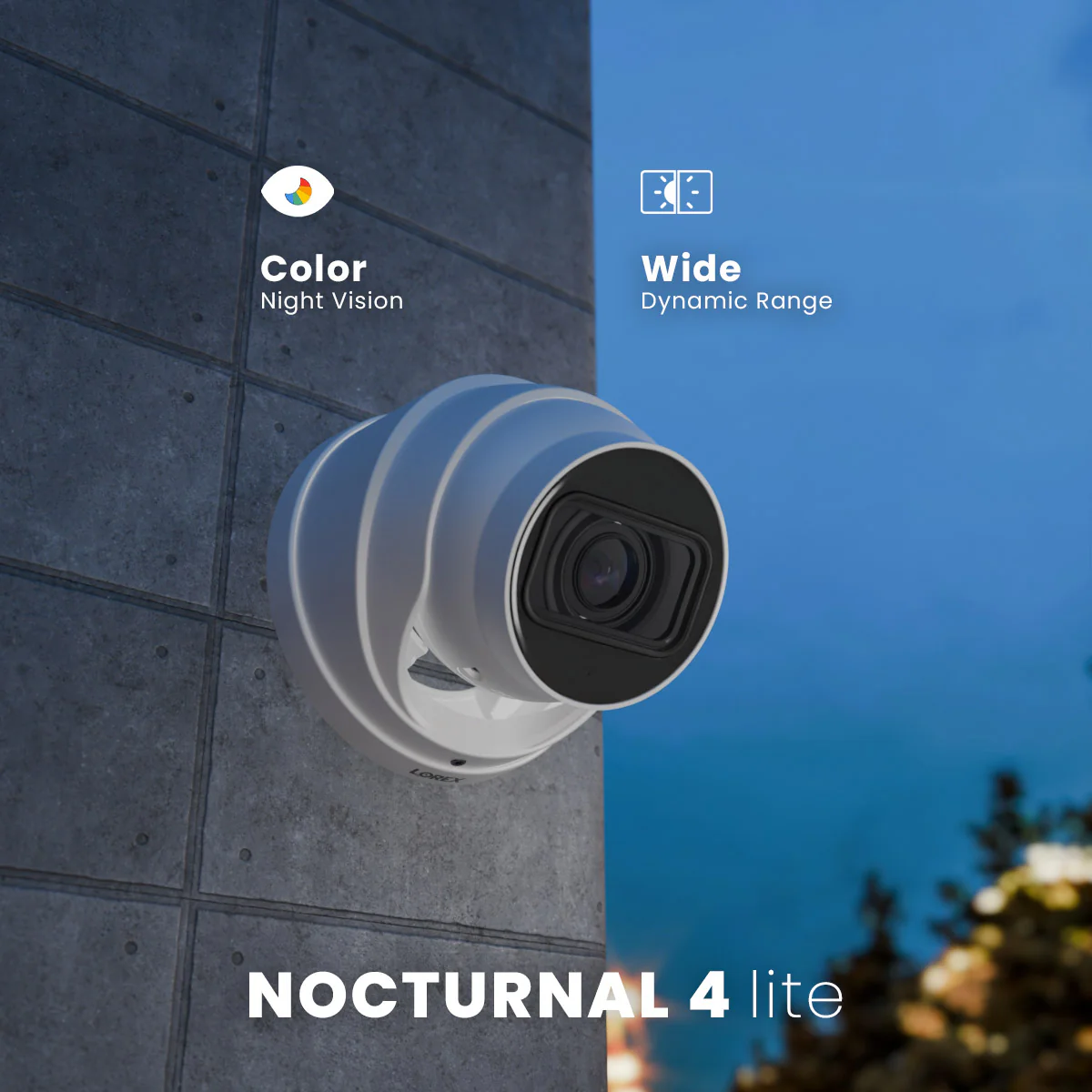 Nocturnal Series Lorex N4 Lite - 8 Camera 4K (8MP) IP ePOE Wired Turret Security Camera, Motorized Varifocal Lens, Real-Time 30 FPS Recording, 4X Optical Zoom, Advanced Analytics
