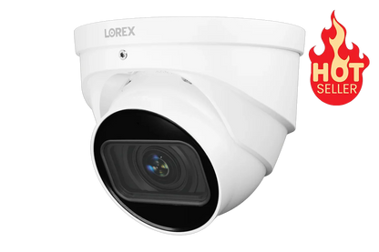 Nocturnal Series Lorex N4 Lite - 8 Camera 4K (8MP) IP ePOE Wired Turret Security Camera, Motorized Varifocal Lens, Real-Time 30 FPS Recording, 4X Optical Zoom, Advanced Analytics