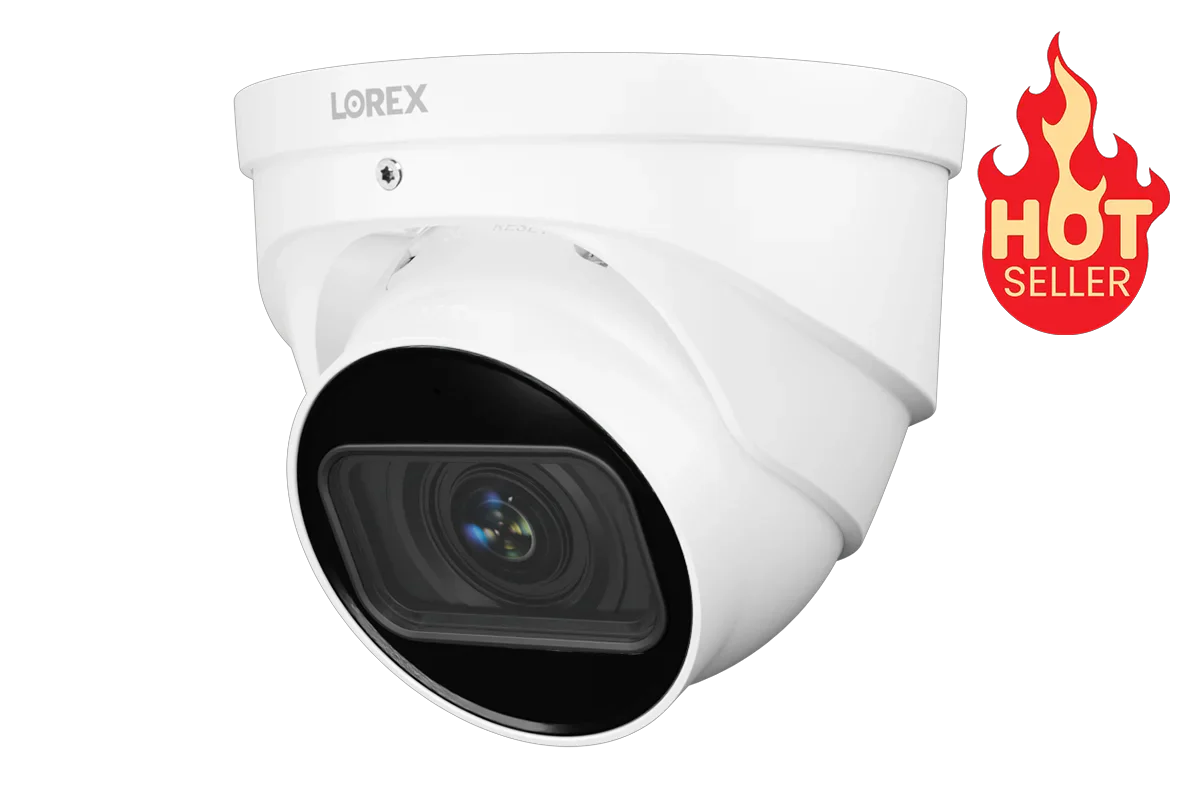 Nocturnal Series Lorex N4 Lite - 16 camera 4K (8MP) IP ePOE Wired Turret Security Camera, Motorized Varifocal Lens, Real-Time 30 FPS Recording, 4X Optical Zoom, Advanced Analytics (Copy)