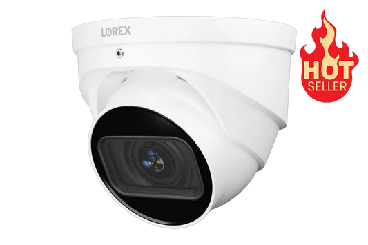 Nocturnal Series Lorex N4 Lite - 16 camera 4K (8MP) IP ePOE Wired Turret Security Camera, Motorized Varifocal Lens, Real-Time 30 FPS Recording, 4X Optical Zoom, Advanced Analytics (Copy)