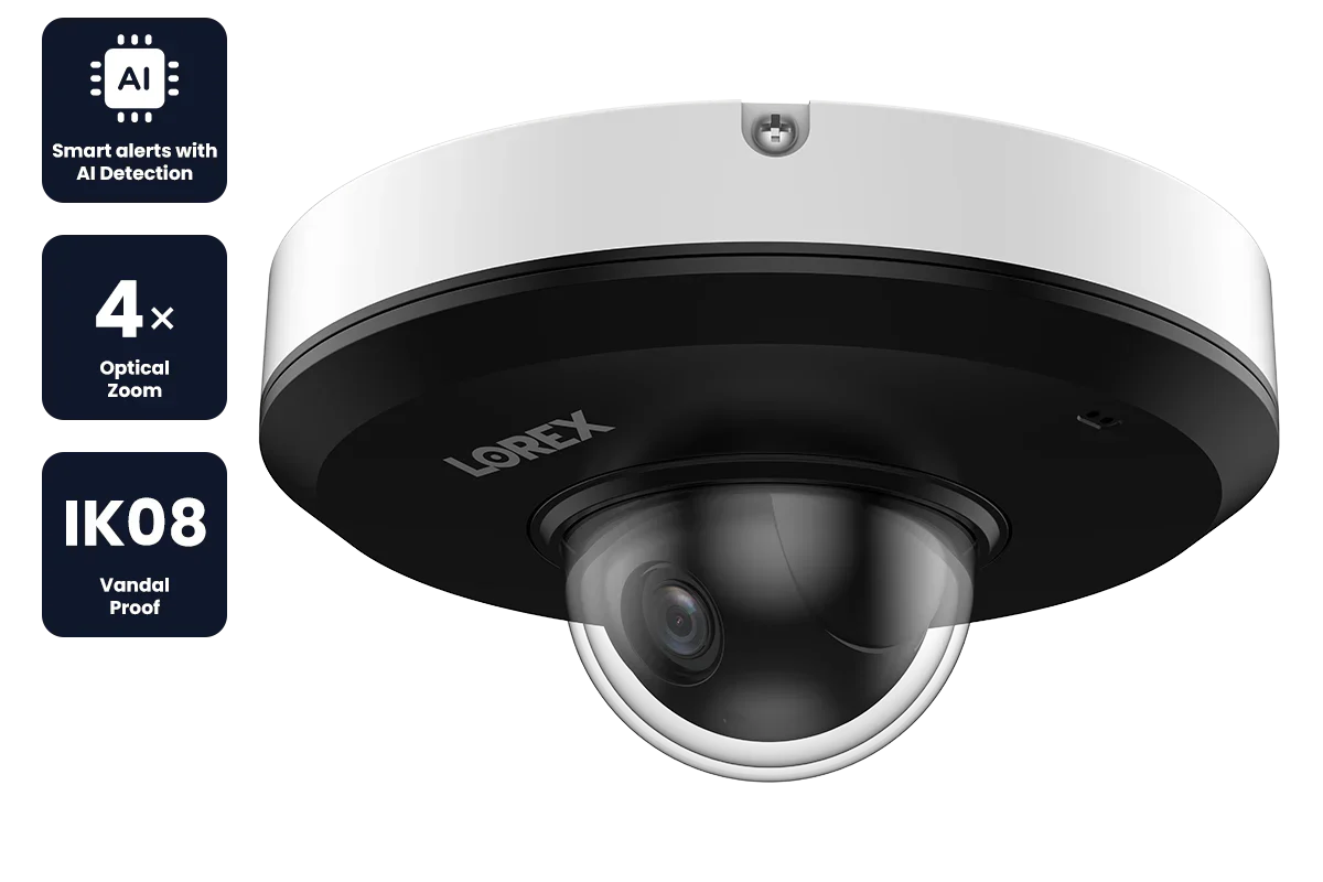 Lorex Pro PTZ Series Lorex Elite Series NVR with P2 (4MP) IP Mini PTZ Cameras - 4K 16-Channel 4TB Wired System