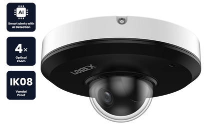Lorex Pro PTZ Series Lorex Elite Series NVR with P2 (4MP) IP Mini PTZ Cameras - 4K 16-Channel 4TB Wired System