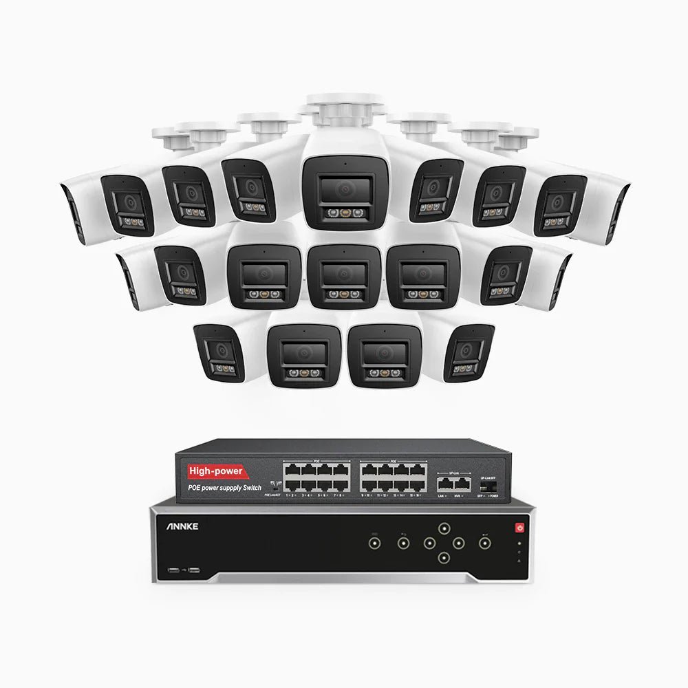 ANNKE H1200 - 4K 12MP 32 Channel 20 Cameras PoE Security System