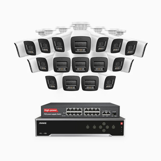 ANNKE H1200 4K PoE Security Camera System – 20-Camera NVR Security System