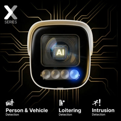 Lorex Series X Connect X5 4K PoE Bullet Camera with AI Color Night Vision - White/Black