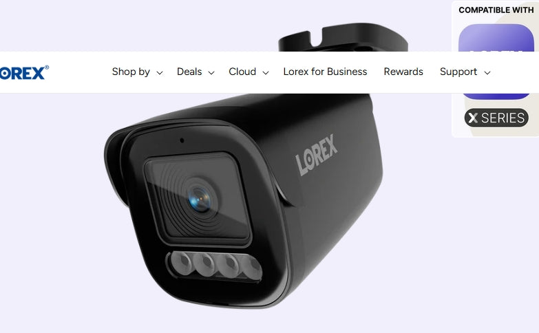 Lorex X Series Connect X3 4K Motorized Varifocal PoE Bullet Camera with Active Deterrence - Black/White