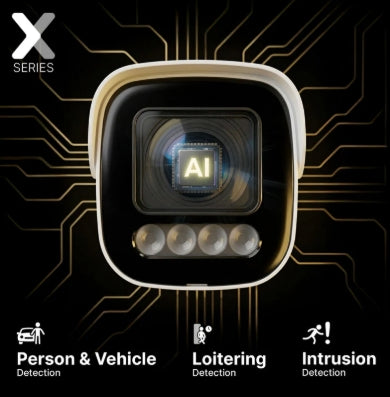 Lorex X Series Connect X3 4K Motorized Varifocal PoE Bullet Camera with Active Deterrence - Black/White
