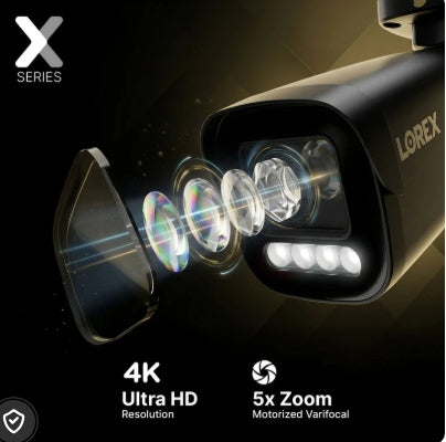 Lorex Connect X Series 4K 32-Channel Wired NVR System with X3 Turret Security Cameras - 8TB