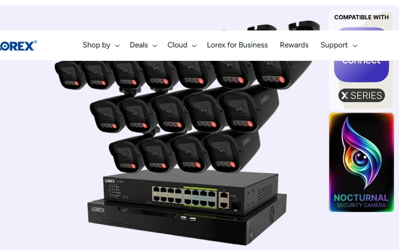 Lorex Connect X Series 4K 32-Channel Wired NVR System with X5 Bullet Security Cameras - 8TB