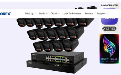 Lorex Connect X Series 4K 32-Channel Wired NVR System with X5 Bullet Security Cameras - 8TB