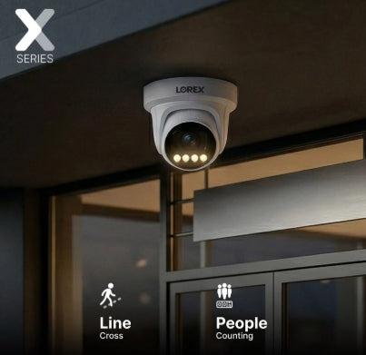 Lorex Connect X Series 4K 32-Channel Wired NVR System with X3 Turret Security Cameras - 8TB