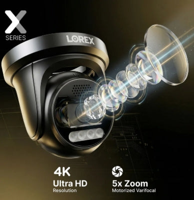 Lorex Connect X Series 4K 32-Channel Wired NVR System with X3 Turret Security Cameras - 8TB