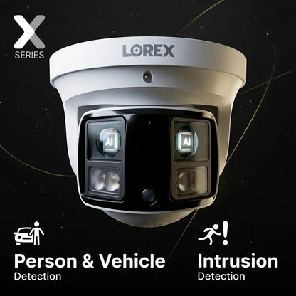 Lorex X Series Connect X Series 4K 32-Channel Wired NVR System with X3 Dual-Lens Turret Camera - 8TB (Cable not included)