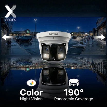 Lorex X Series Connect X Series 4K 32-Channel Wired NVR System with X3 Dual-Lens Turret Camera - 8TB (Cable not included)