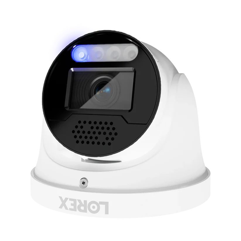 Lorex Series X Connect X5 4K PoE Turret Camera with AI Color Night Vision - White/Black