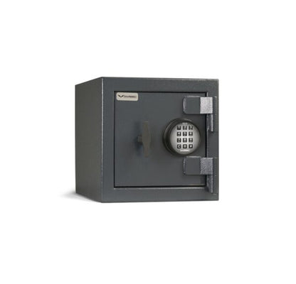 “American Security MS1414 B‑Rate free‑standing mini safe with solid steel body, compact design, and secure locking system for home valuables.”