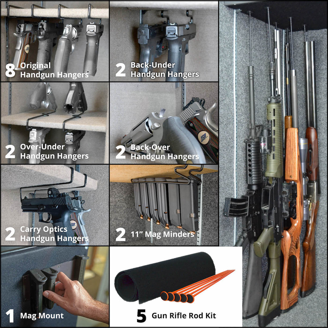 Heavy on Handguns Gun Safe Accessories Bundle