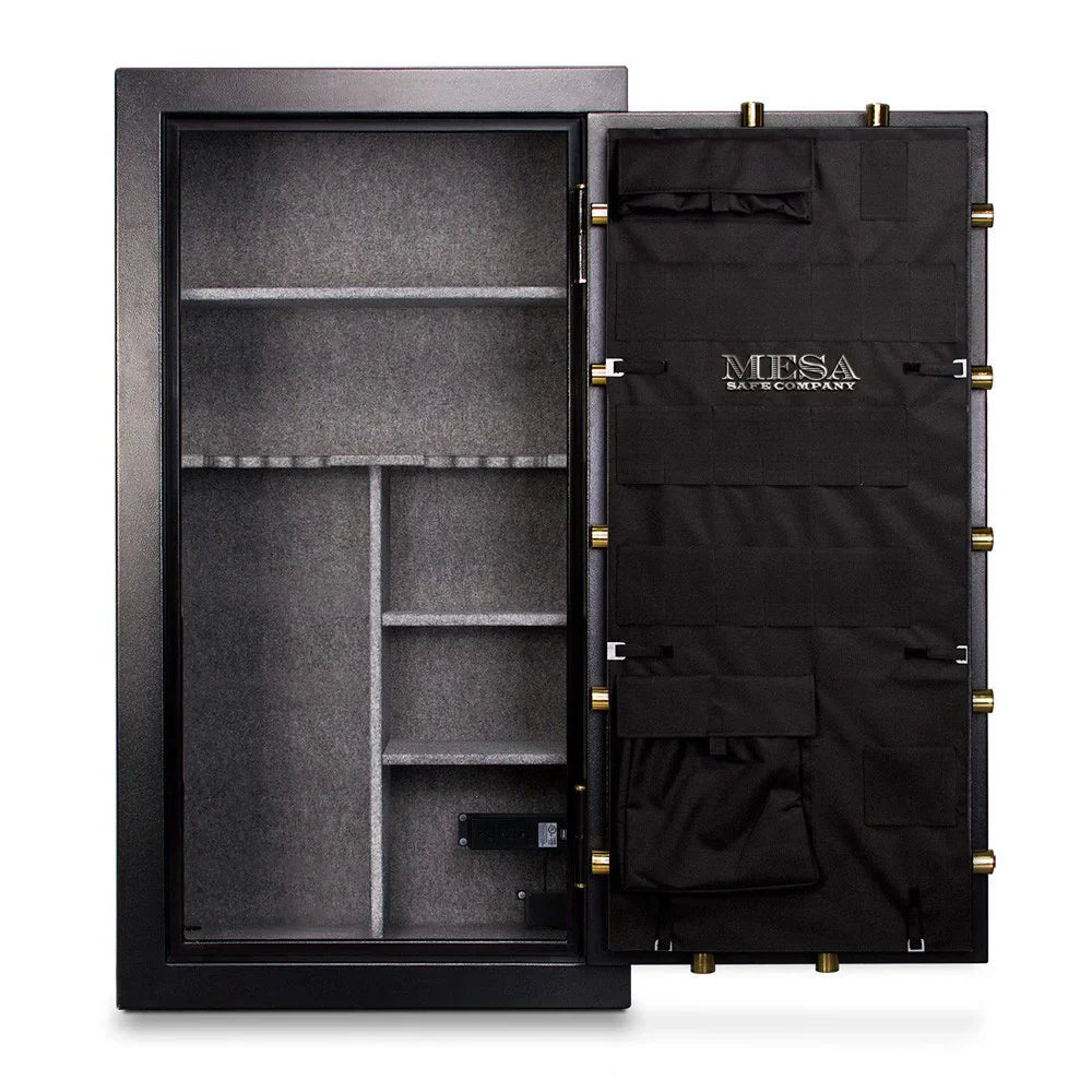 Mesa Safe MBF6032E Burglary & Fire Resistant – 14.4 cu. ft. 30 Gun Capacity, Electronic Lock, Black Finish