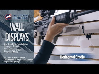 Vertical Gun Hooks - Slatwall / Pegboard Gun Display Rack - 10 Pack