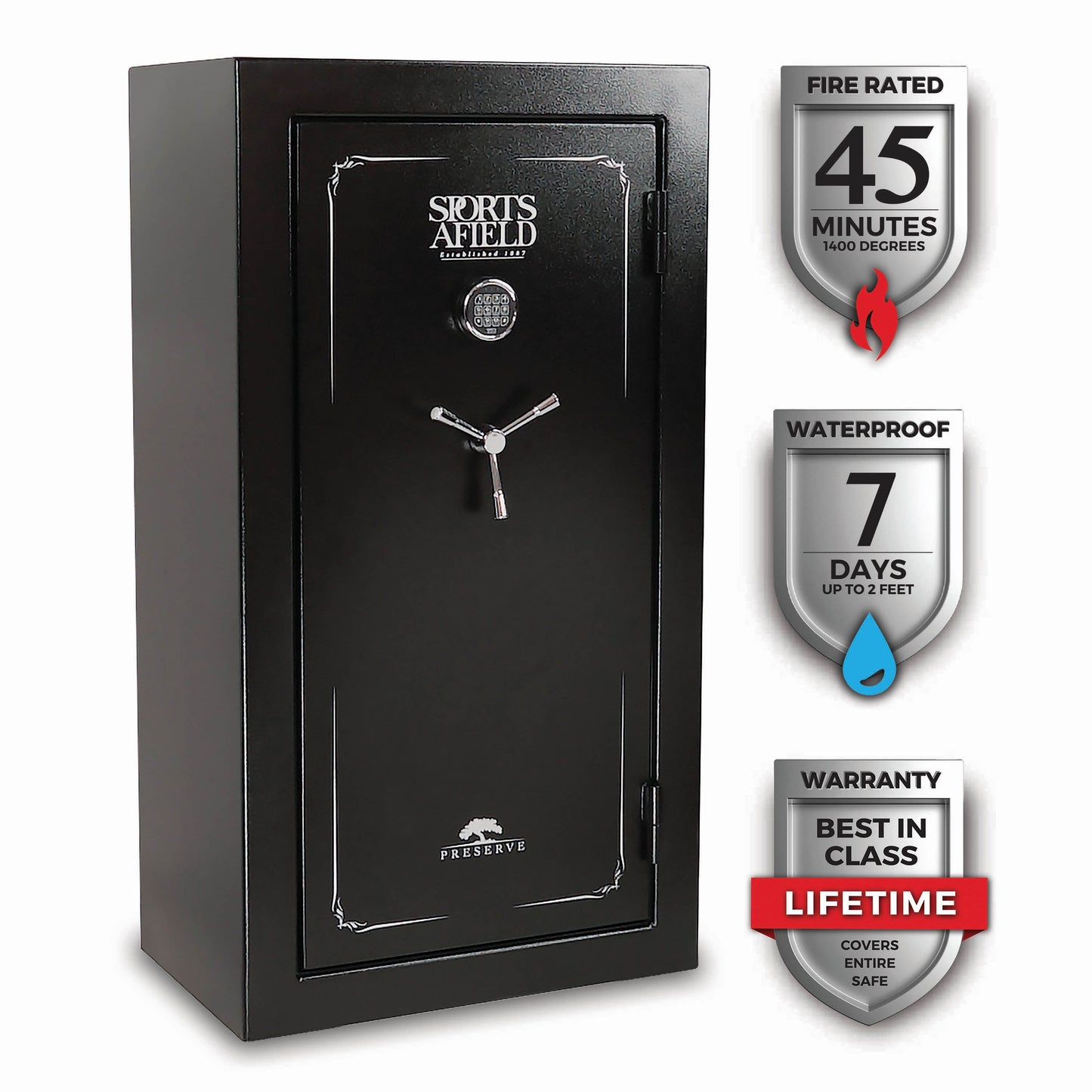 Sports Afield Preserve SA5932P 32 capacity Fire & Water Safe