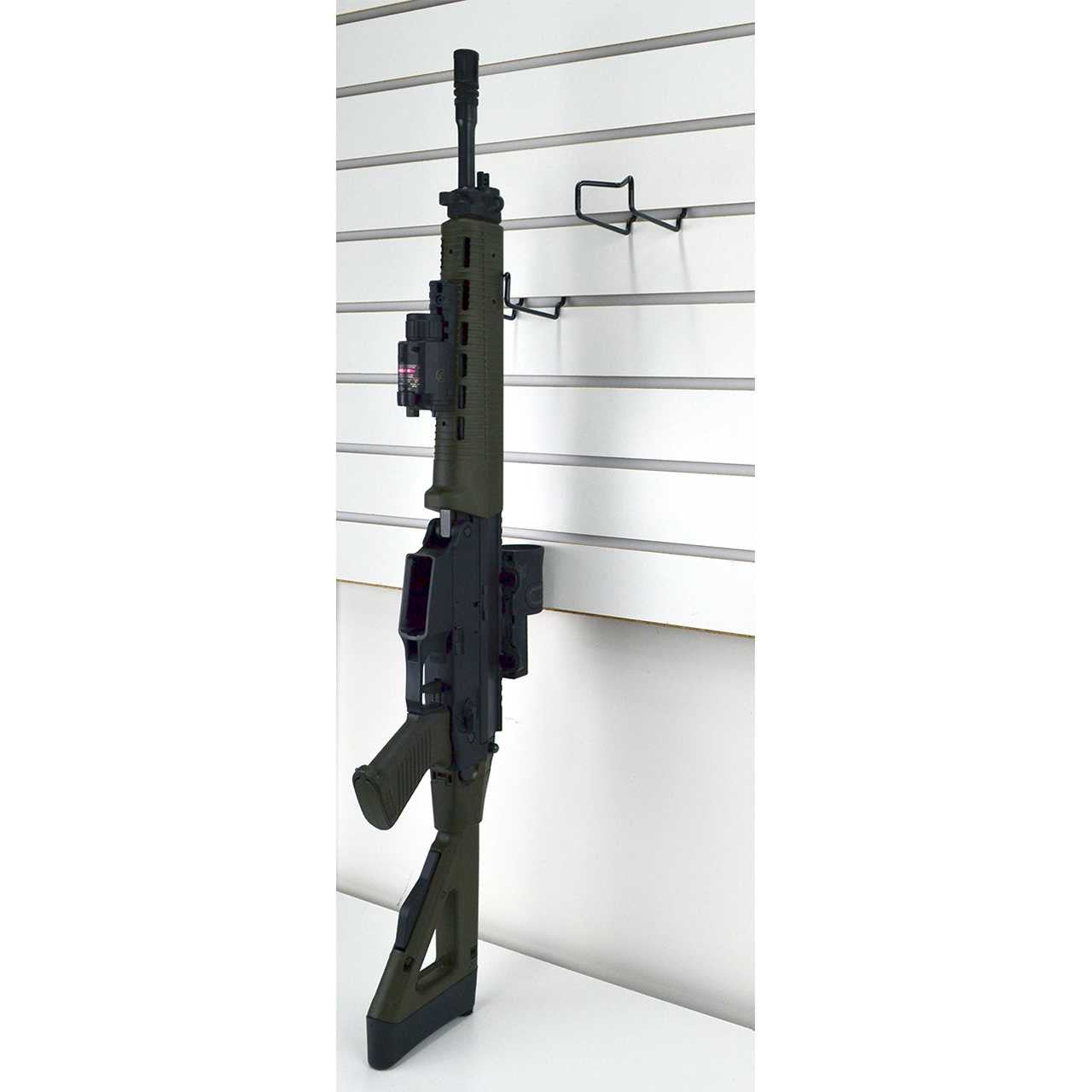 Vertical Gun Hooks - Slatwall / Pegboard Gun Display Rack - 10 Pack