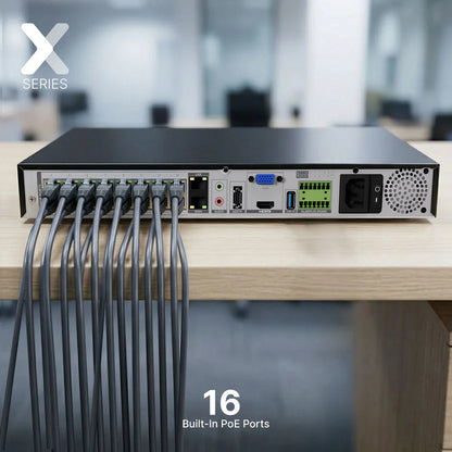 Lorex X Series Connect X Series 4K 32-Channel Wired NVR System with X3 Dual-Lens Turret Camera - 8TB (Cable not included)